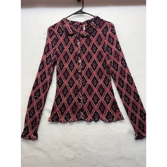 Free People Tops - Free People Caught A Feeling Cardi button cardigan with smocked detailing medium